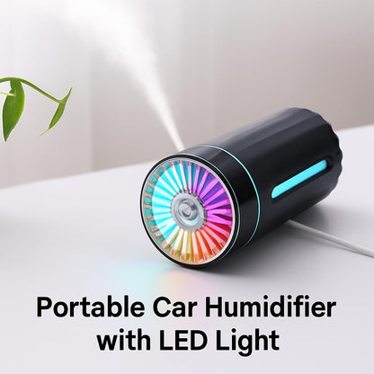 Portable Car Humidifier with Blue LED Light - Enhance Air Quality On-the-Go