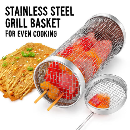 Stainless Steel Grill Basket for Even Cooking