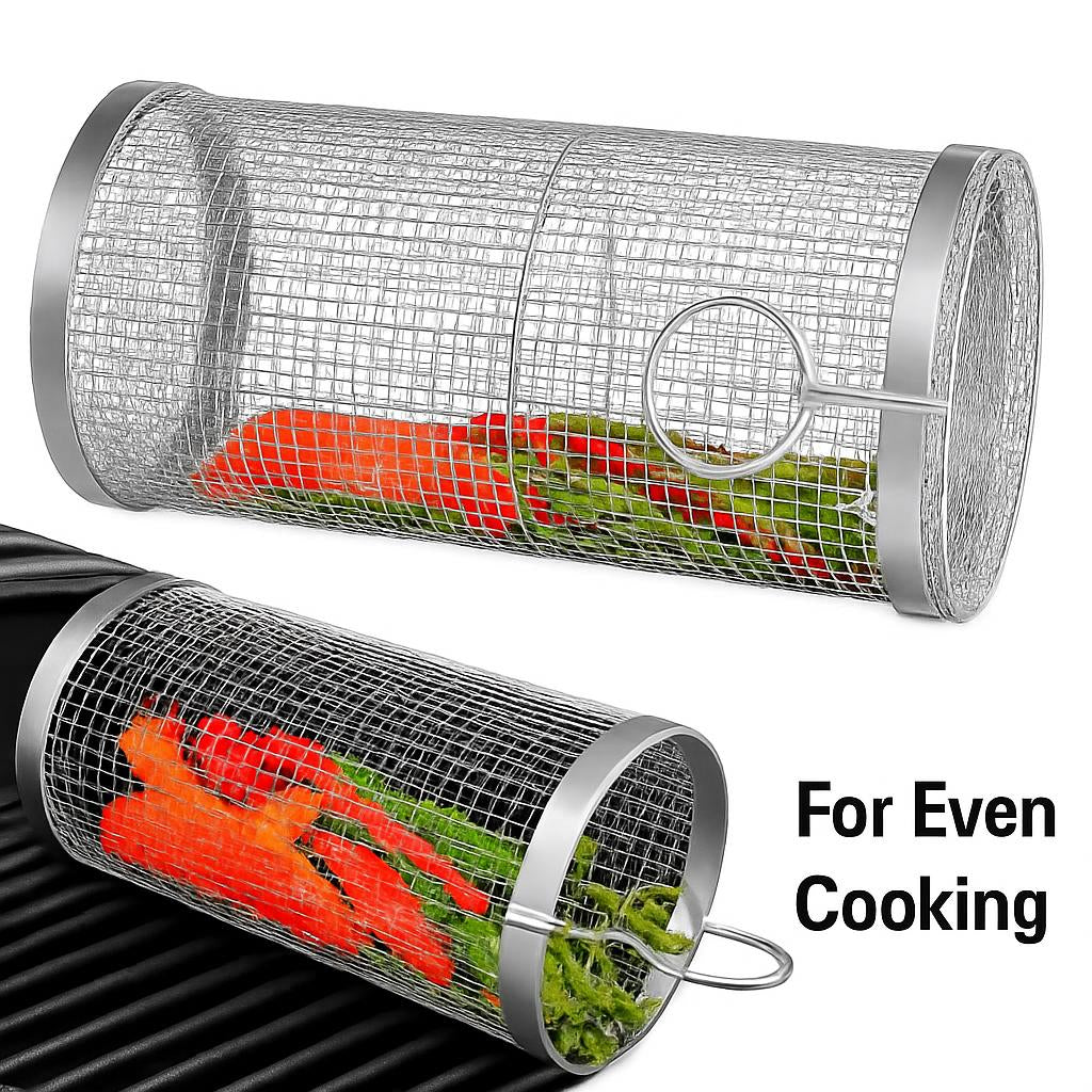 Stainless Steel Grill Basket for Even Cooking