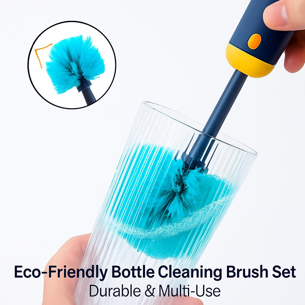 Eco-Friendly Bottle Cleaning Brush Set - Durable & Multi-Use