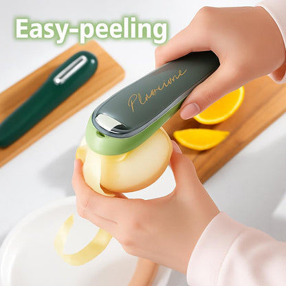 Eco-Friendly Ergonomic Vegetable Peeler in Green and Gray
