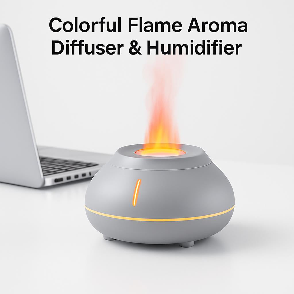 Colorful Flame Aroma Diffuser & Humidifier