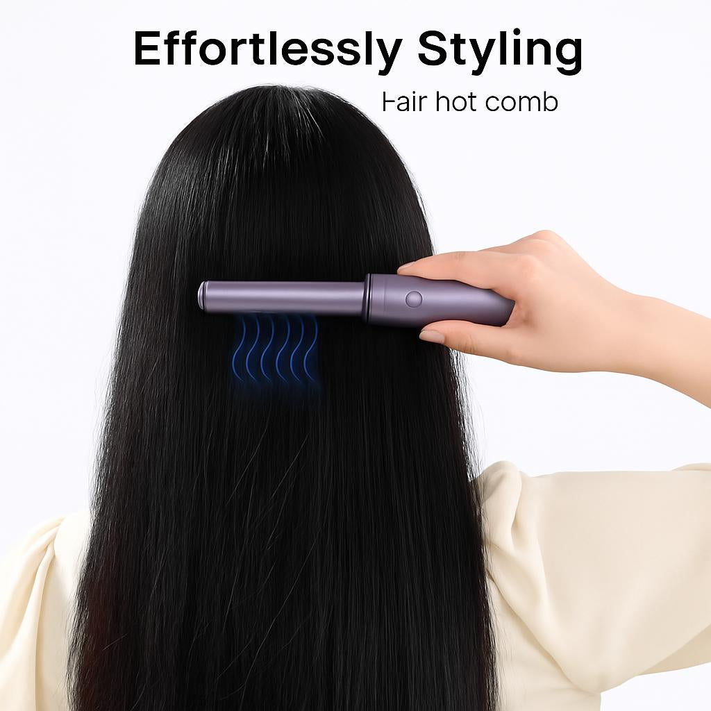 Eco-Friendly Wireless Hair Hot Comb for Effortless Styling