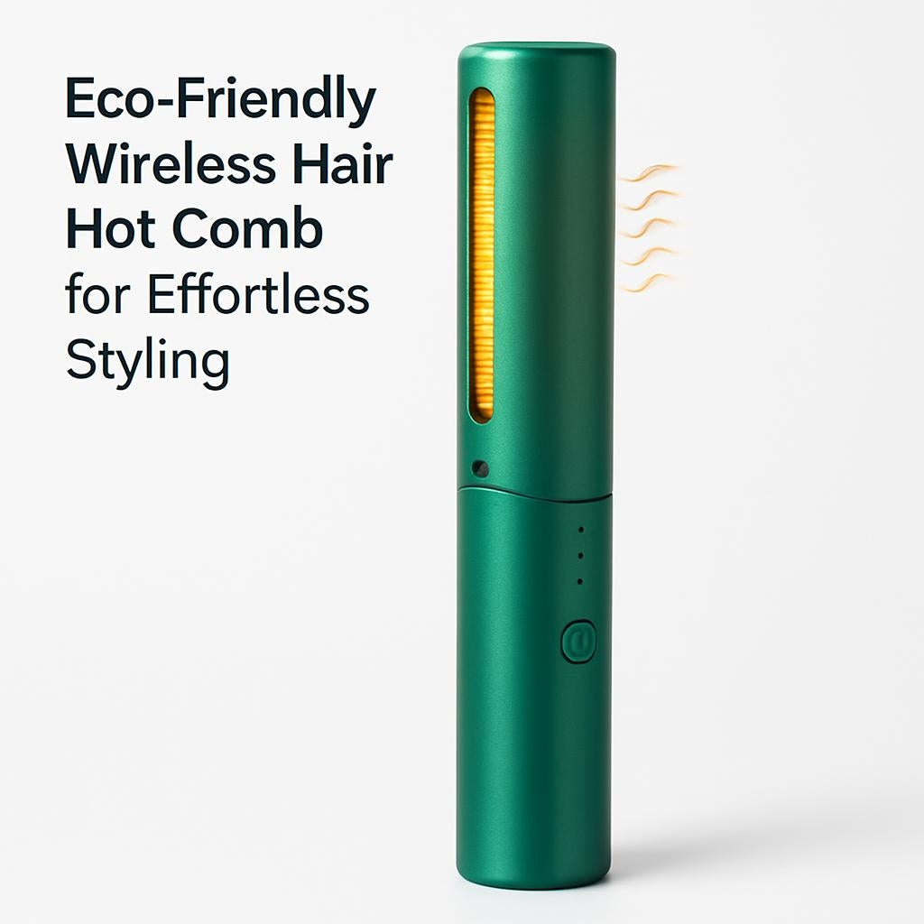Eco-Friendly Wireless Hair Hot Comb for Effortless Styling