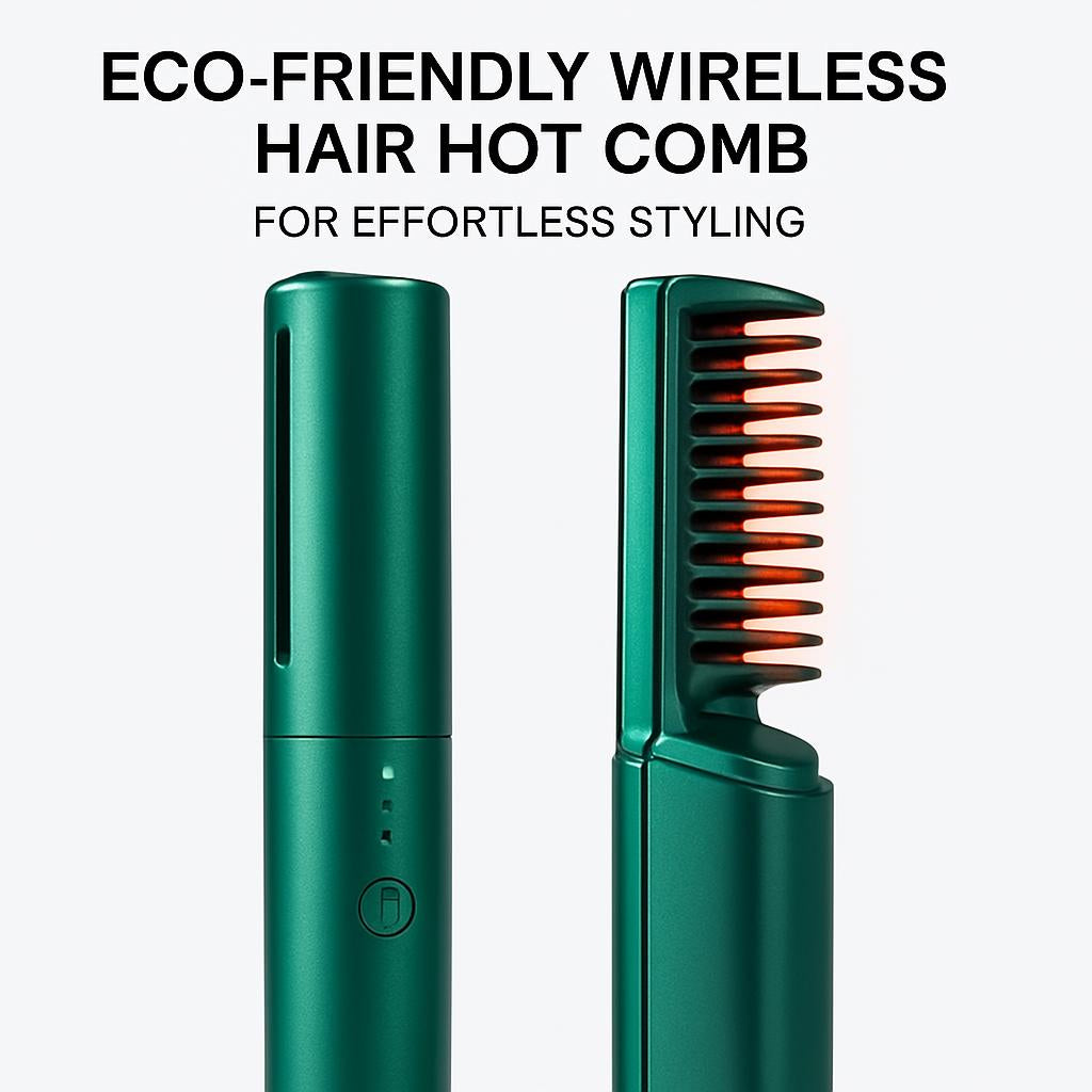 Eco-Friendly Wireless Hair Hot Comb for Effortless Styling