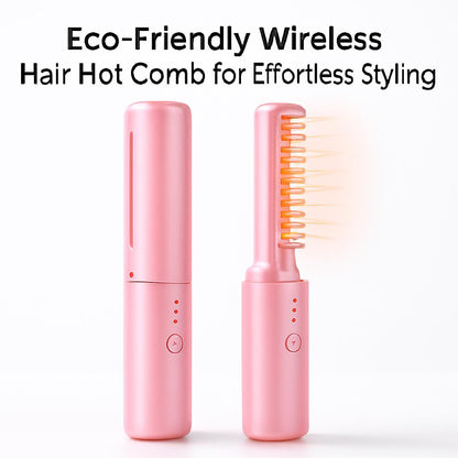 Eco-Friendly Wireless Hair Hot Comb for Effortless Styling