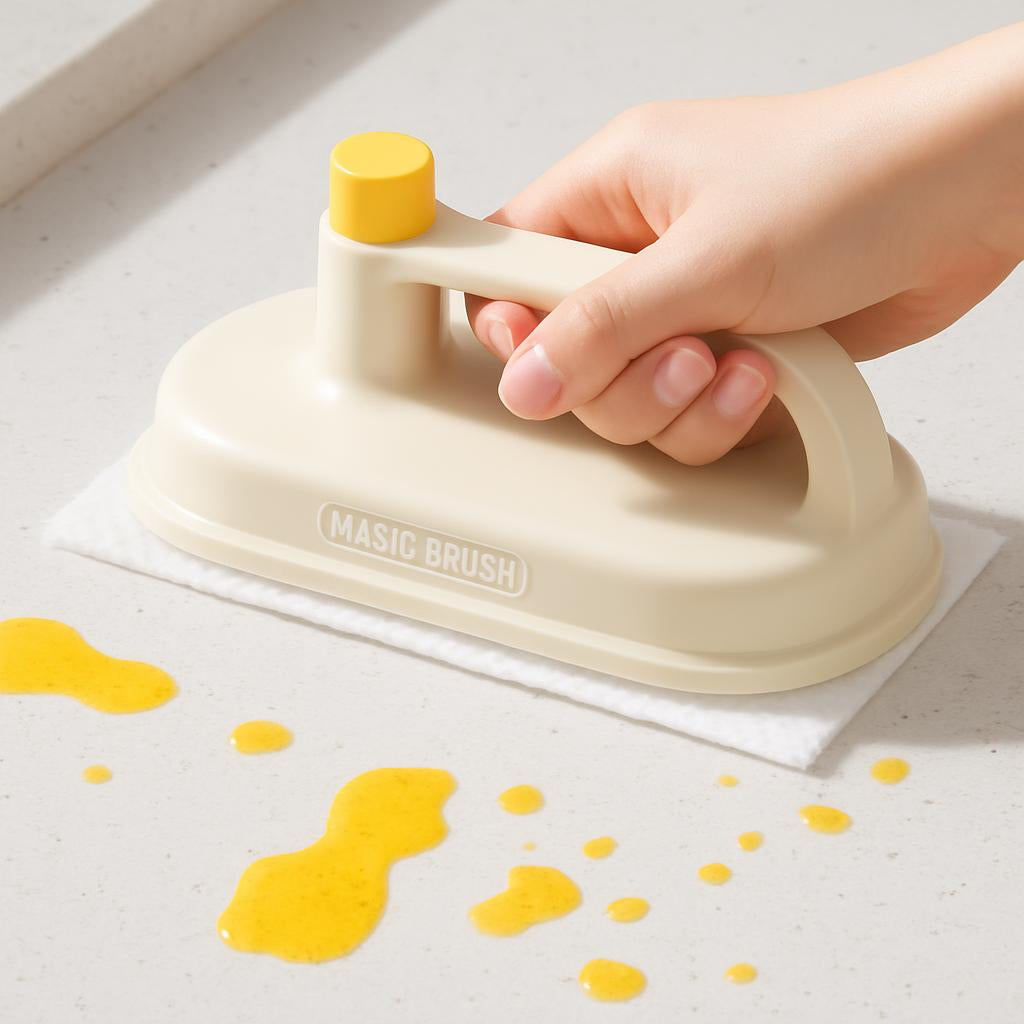 Eco-Friendly Oval Cleaning Brush with Handle