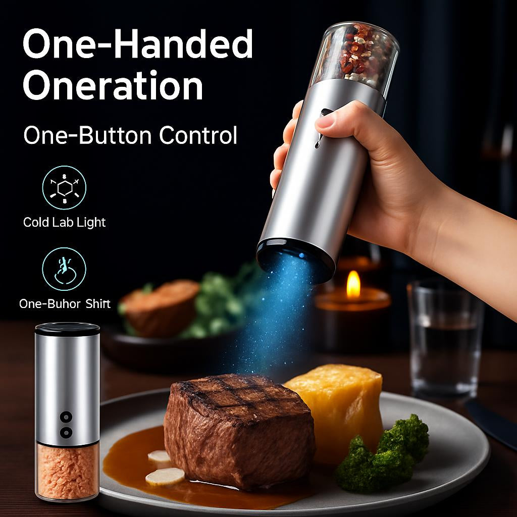 Electric Salt and Pepper Grinder in Stainless Steel