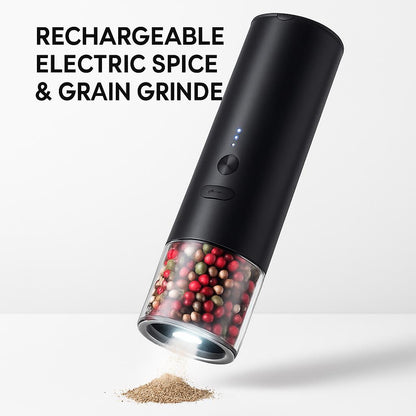 Rechargeable Electric Spice & Grain Grinder with LED Light