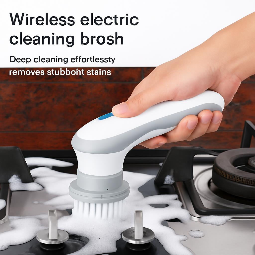 Rechargeable Multi-Use Electric Cleaning Brush Set with USB Charging