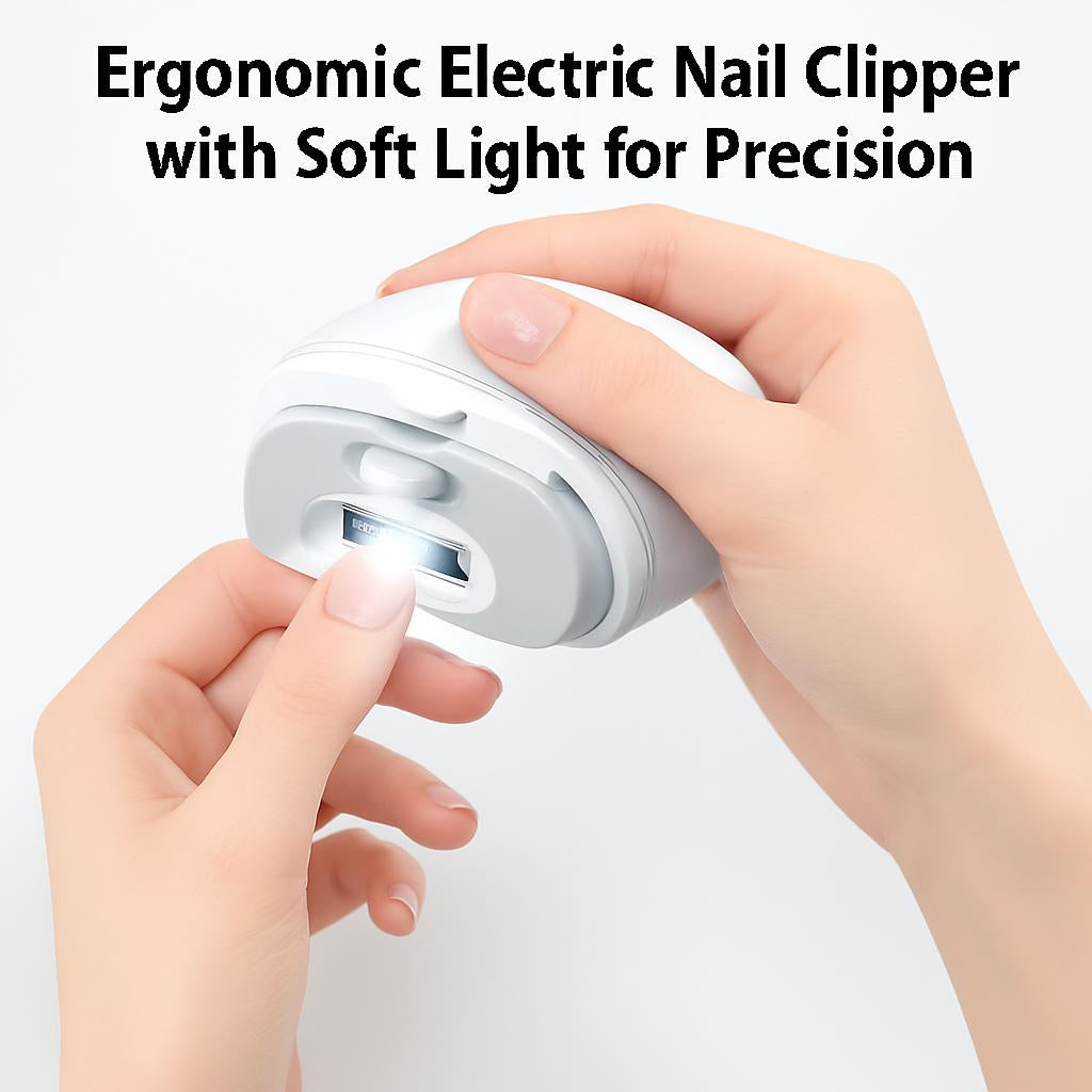 Ergonomic Electric Nail Clipper with Soft Light for Precision