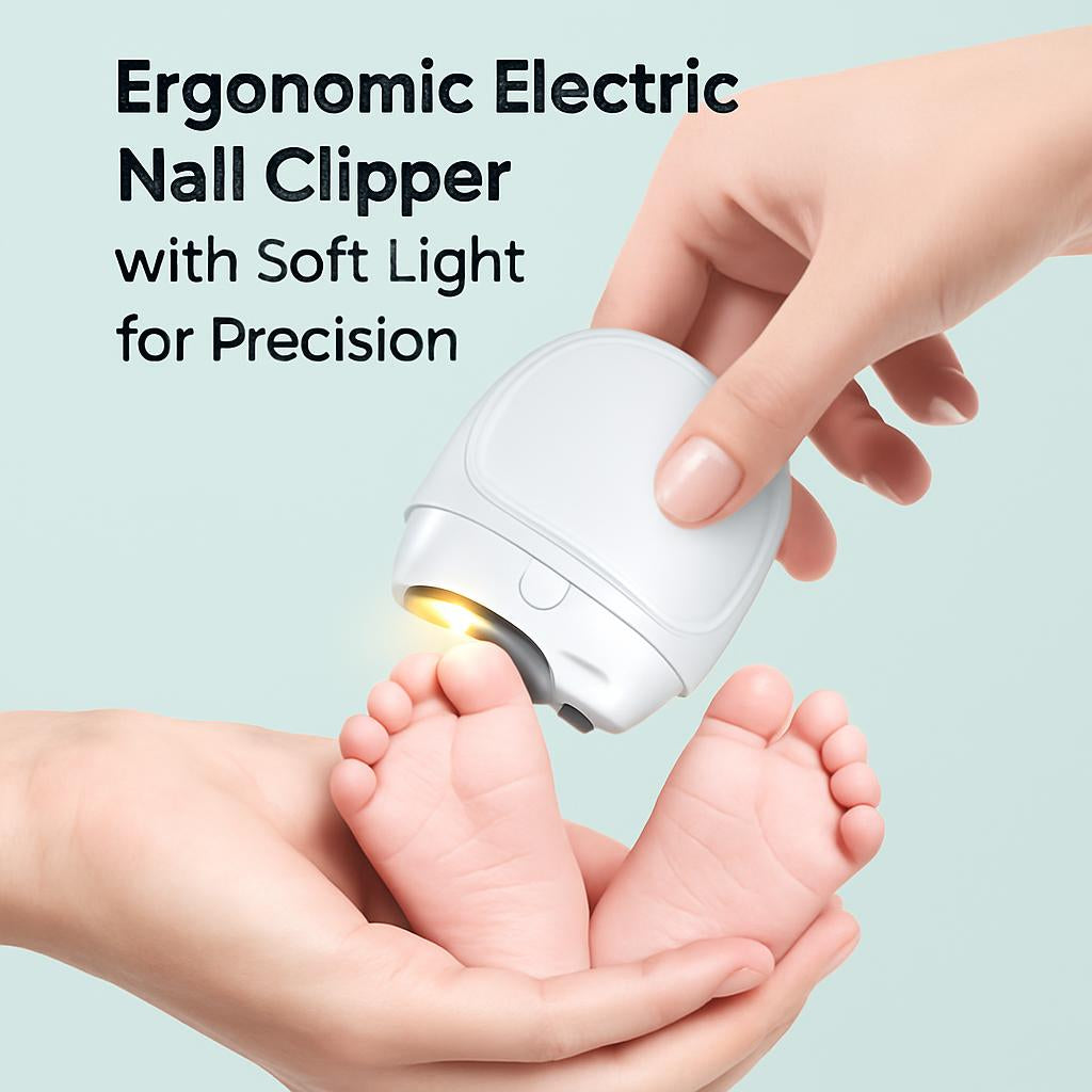 Ergonomic Electric Nail Clipper with Soft Light for Precision