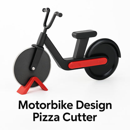 Motorbike Design Pizza Cutter - Eco-Friendly Kitchen Tool