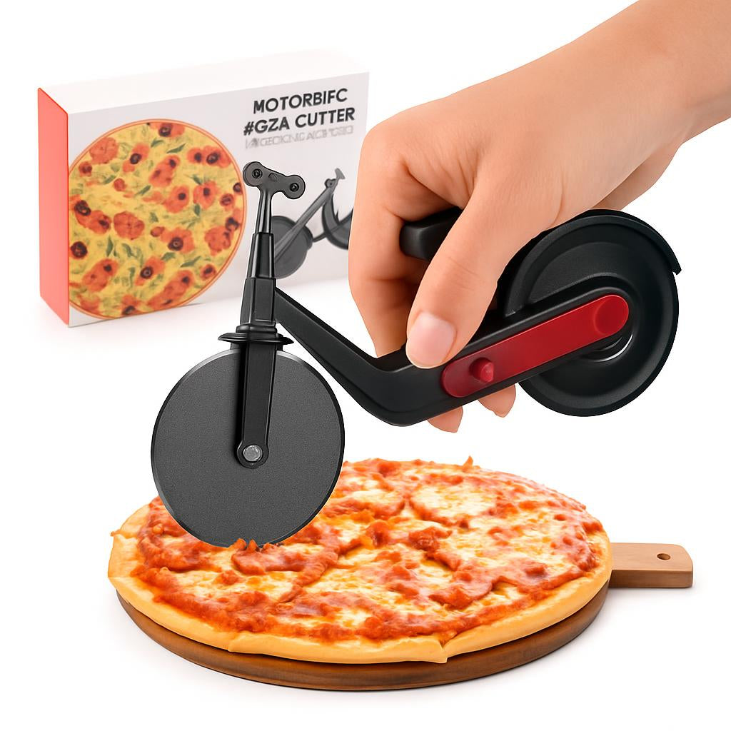 Motorbike Design Pizza Cutter - Eco-Friendly Kitchen Tool