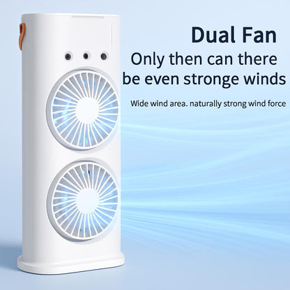 Eco-Friendly Double Headed Fan with Night Light
