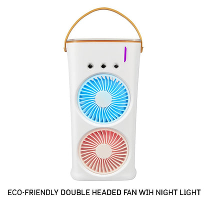 Eco-Friendly Double Headed Fan with Night Light