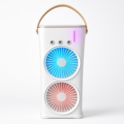 Eco-Friendly Double Headed Fan with Night Light