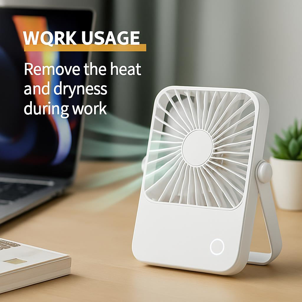 Portable Energy-Efficient Desk Fan for Personal Cooling