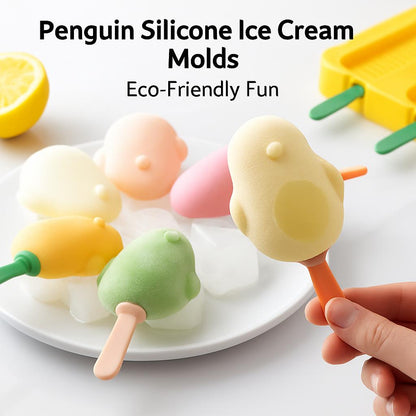 Penguin Silicone Ice Cream Molds - Eco-Friendly Fun