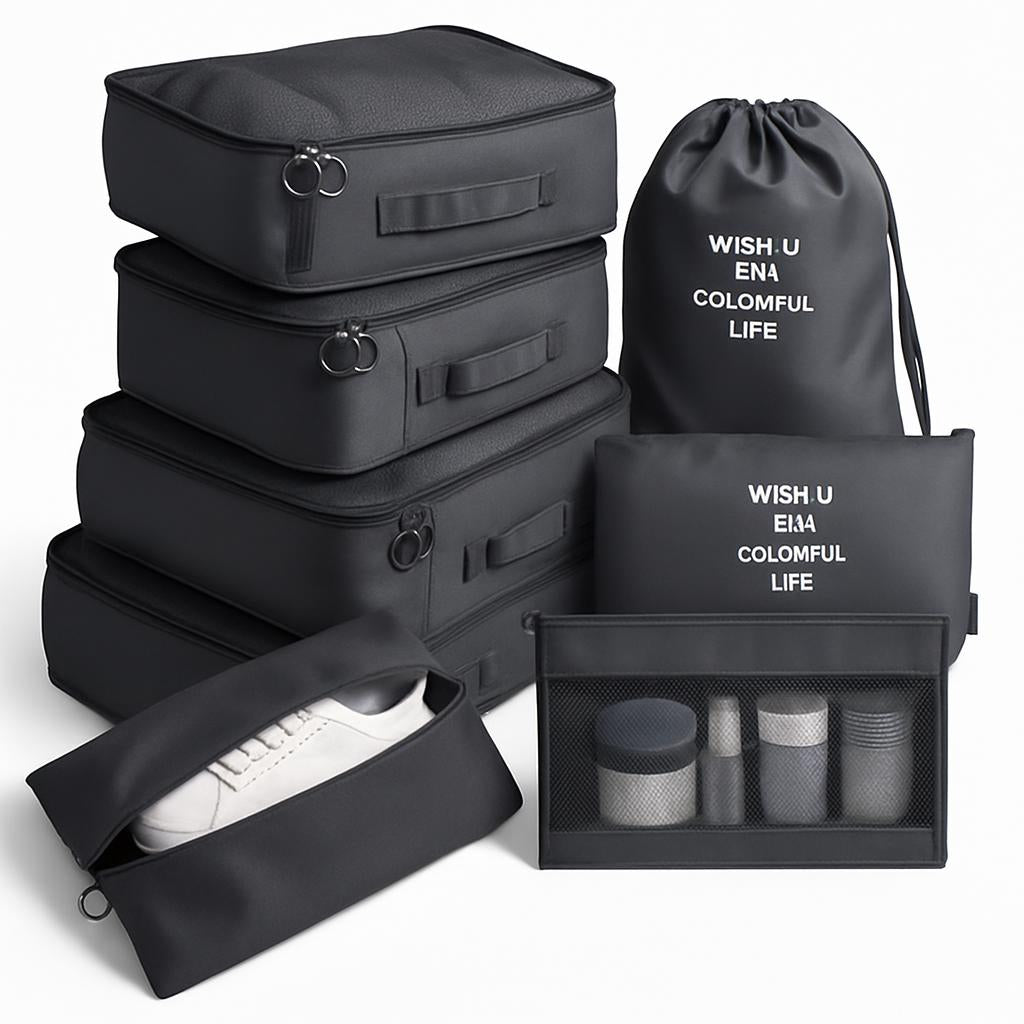 Eco-Friendly Travel Packing Cubes & Bags Set for Sustainable Organization