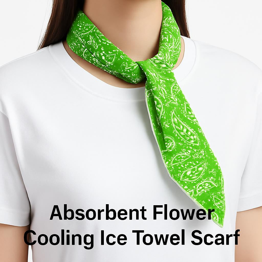 Eco-Friendly Absorbent Flower Cooling Ice Towel Scarf
