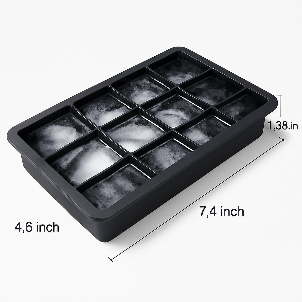 Eco-Friendly Silicone Ice Cube Tray - Durable & Reusable