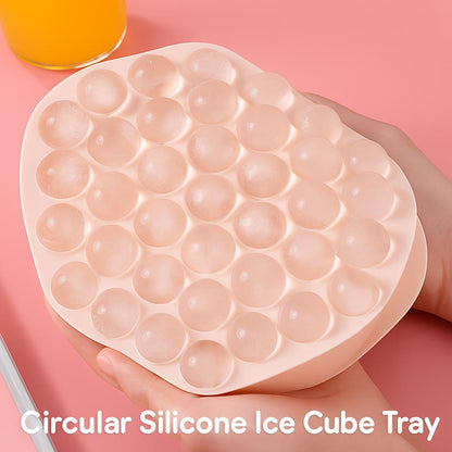 Circular Silicone Ice Cube Tray - Eco-Friendly Reusable Ice Mold