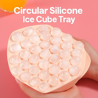 Circular Silicone Ice Cube Tray - Eco-Friendly Reusable Ice Mold