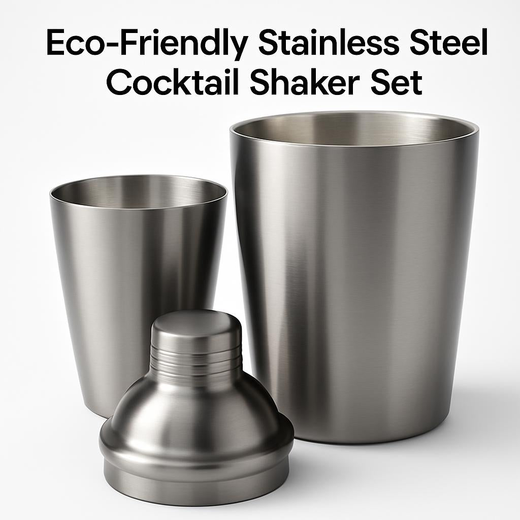 Eco-Friendly Stainless Steel Cocktail Shaker Set