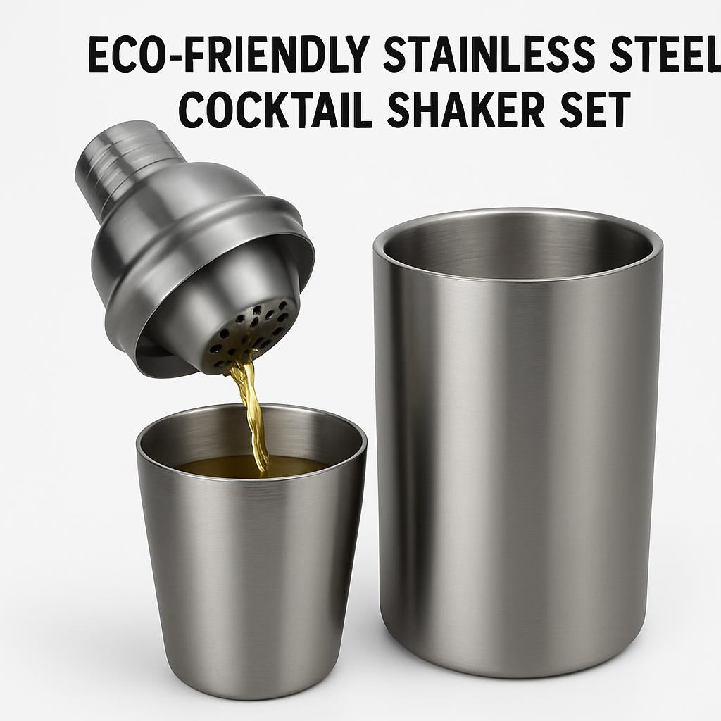 Eco-Friendly Stainless Steel Cocktail Shaker Set