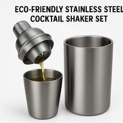 Eco-Friendly Stainless Steel Cocktail Shaker Set