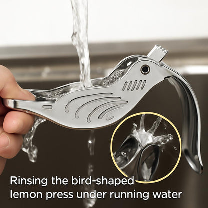 Bird-Shaped Stainless Steel Lemon Press - Eco-Friendly Manual Citrus Juicer