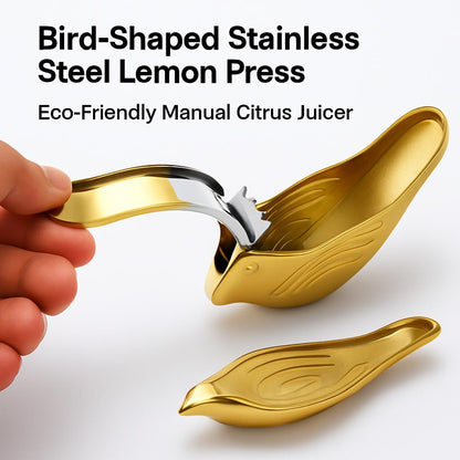 Bird-Shaped Stainless Steel Lemon Press - Eco-Friendly Manual Citrus Juicer