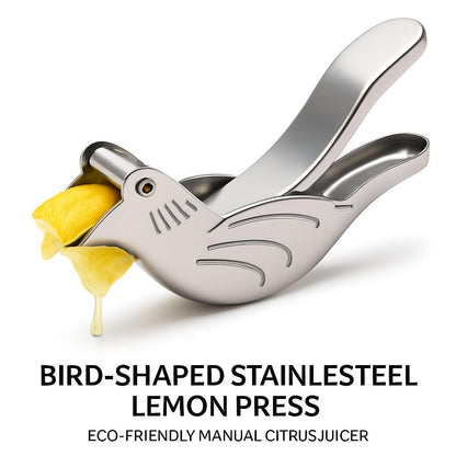 Bird-Shaped Stainless Steel Lemon Press - Eco-Friendly Manual Citrus Juicer