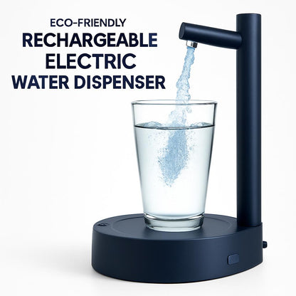 Eco-Friendly Countertop Water Dispenser - Black Cylindrical Design
