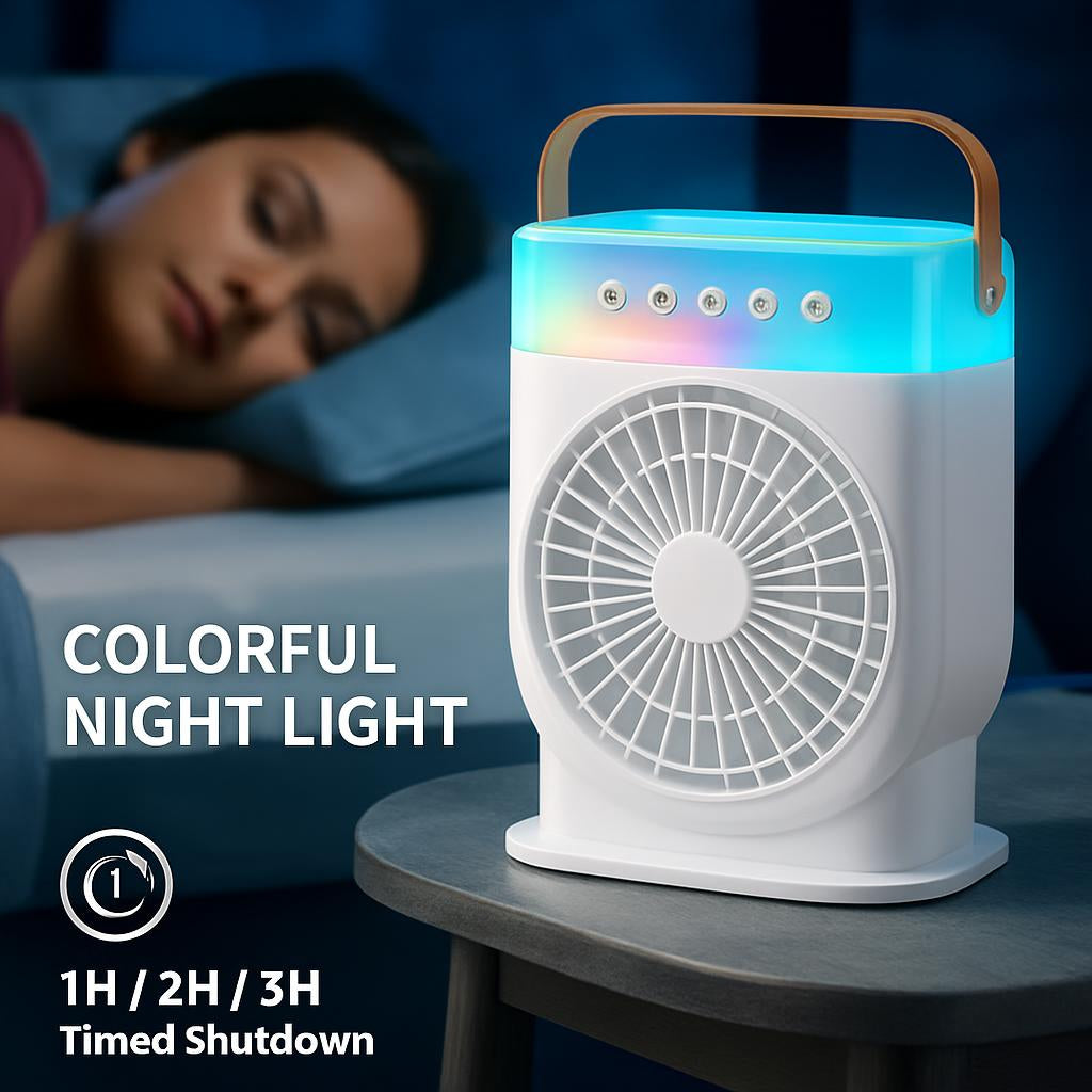 Portable Air Conditioner Cooling Fan with LED Lighting
