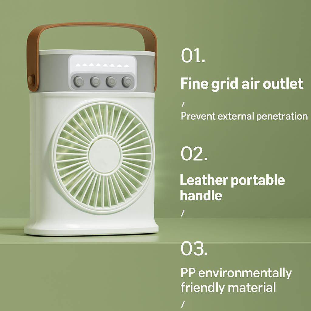 Portable Air Conditioner Cooling Fan with LED Lighting