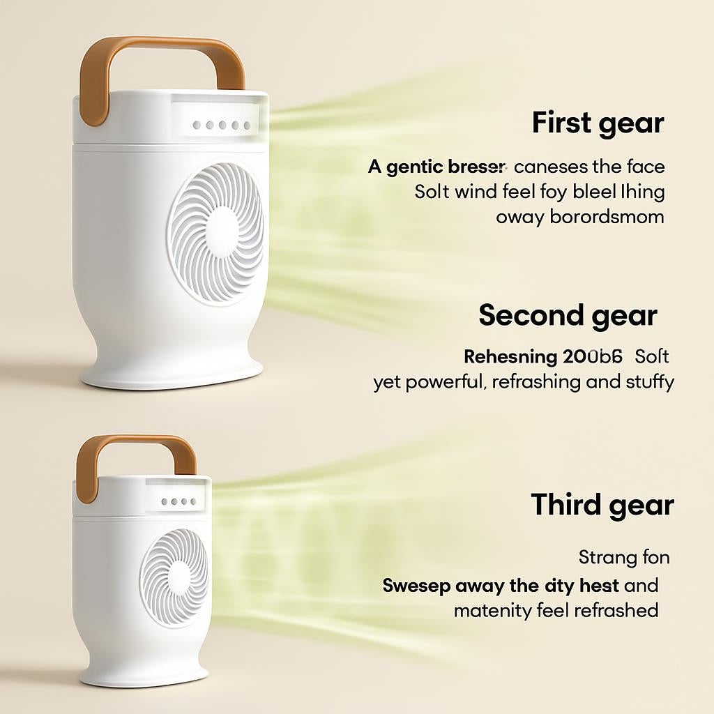 Portable Air Conditioner Cooling Fan with LED Lighting