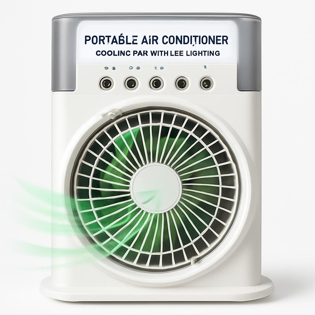 Portable Air Conditioner Cooling Fan with LED Lighting