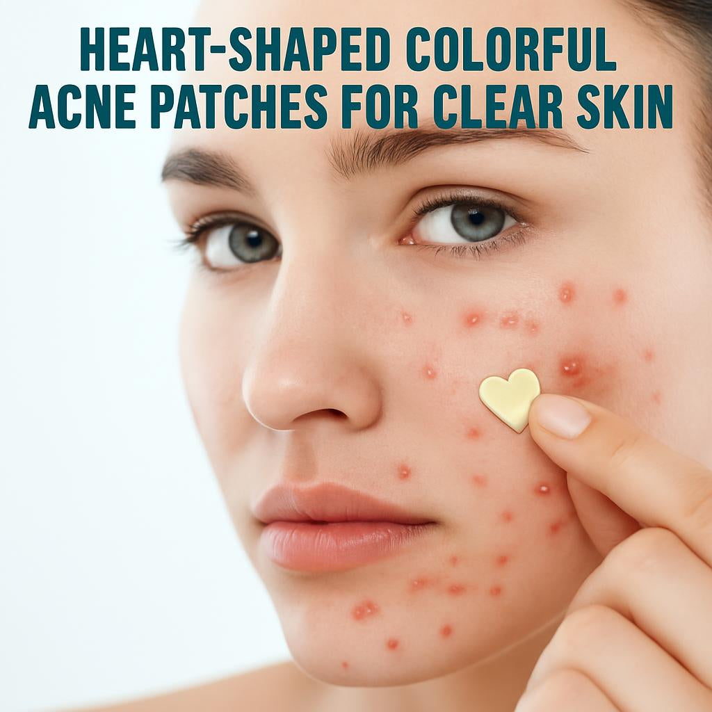 Heart-Shaped Colorful Acne Patches for Clear Skin