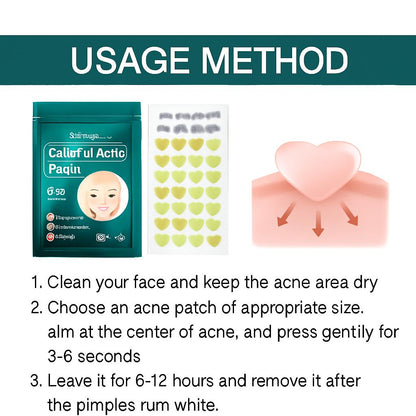 Heart-Shaped Colorful Acne Patches for Clear Skin