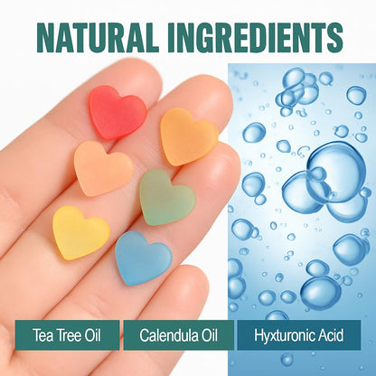 Heart-Shaped Colorful Acne Patches for Clear Skin