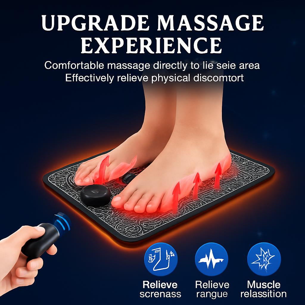 Rechargeable Electronic Foot Massager Pad for Relaxation and Wellness