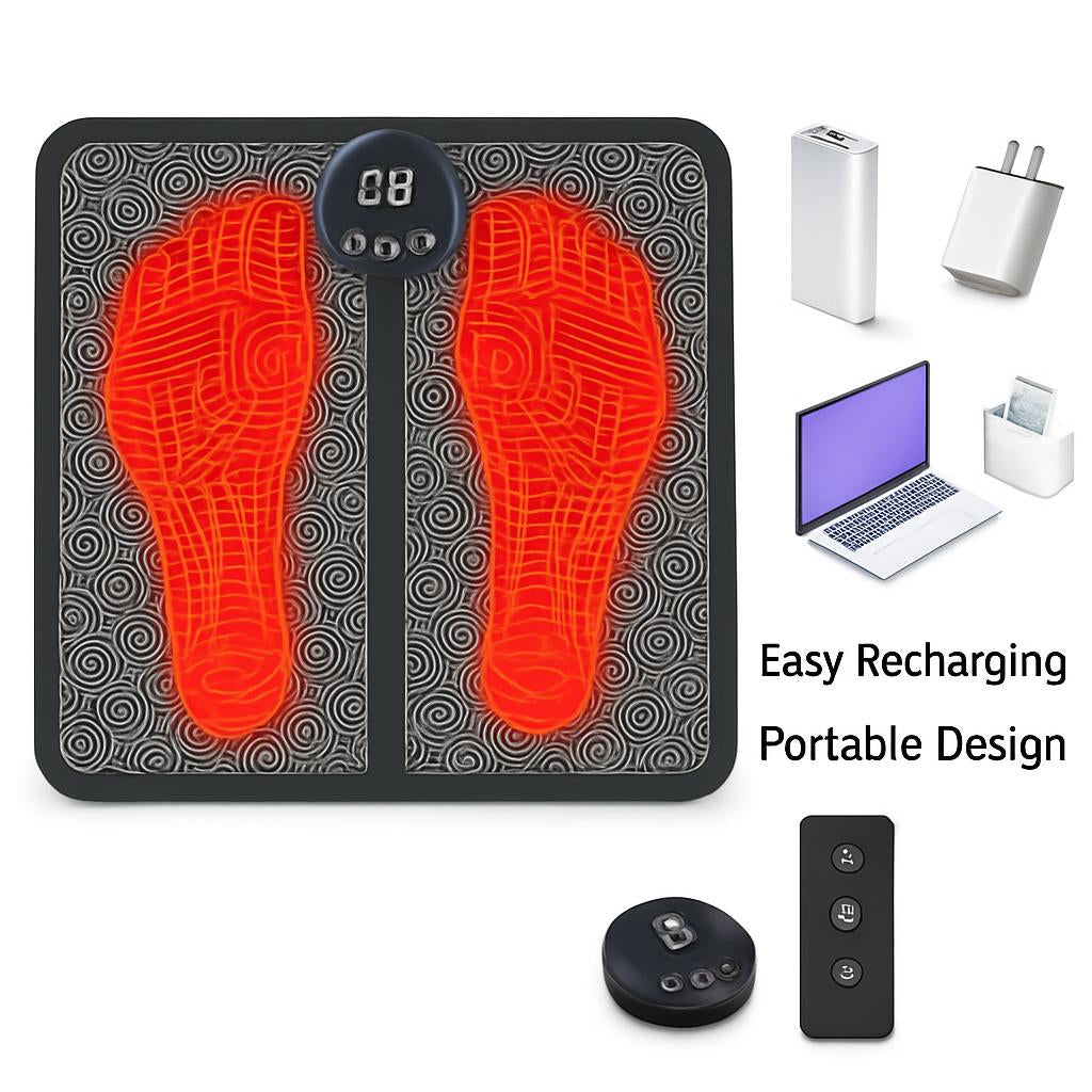 Rechargeable Electronic Foot Massager Pad for Relaxation and Wellness