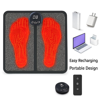 Rechargeable Electronic Foot Massager Pad for Relaxation and Wellness
