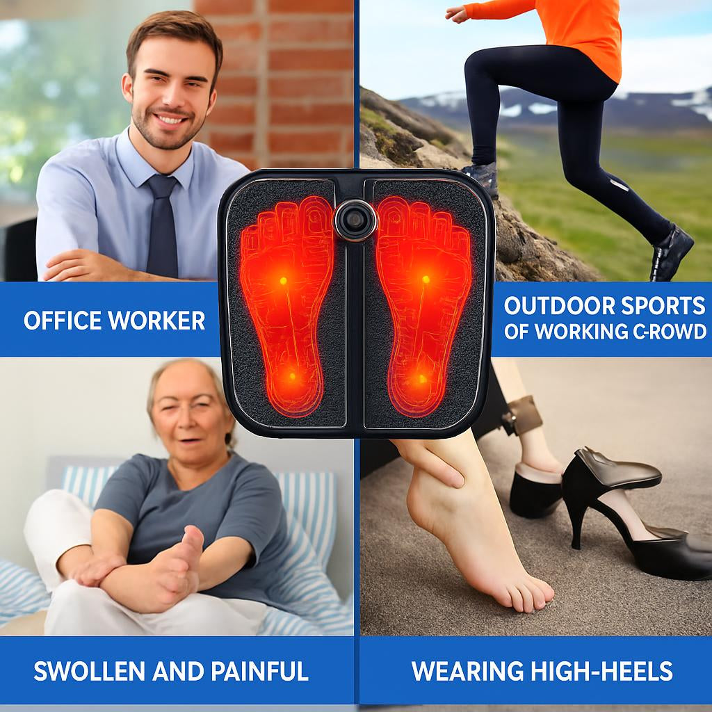 Rechargeable Electronic Foot Massager Pad for Relaxation and Wellness