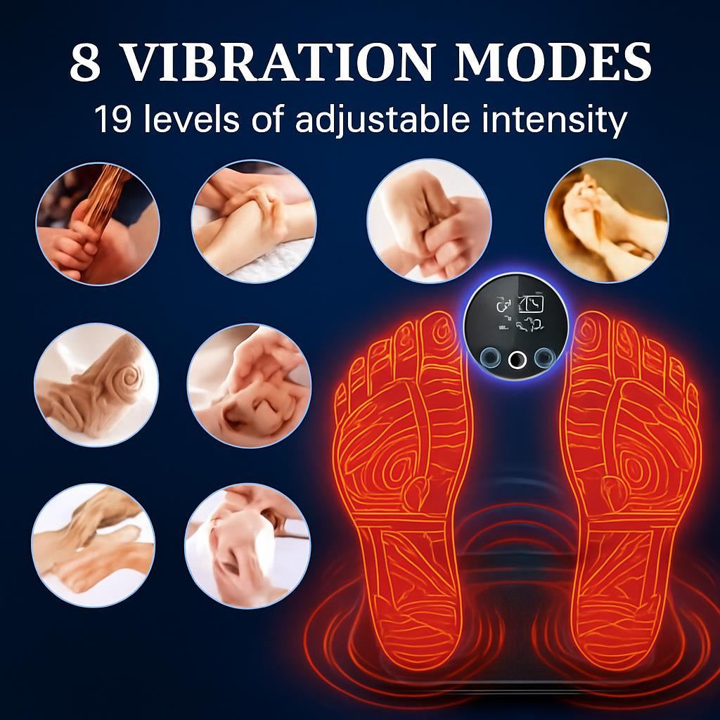 Rechargeable Electronic Foot Massager Pad for Relaxation and Wellness