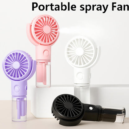 Portable Spray Fan with Misting Function for Instant Cooling