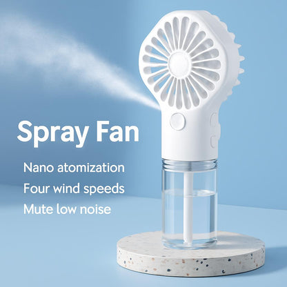 Portable Spray Fan with Misting Function for Instant Cooling