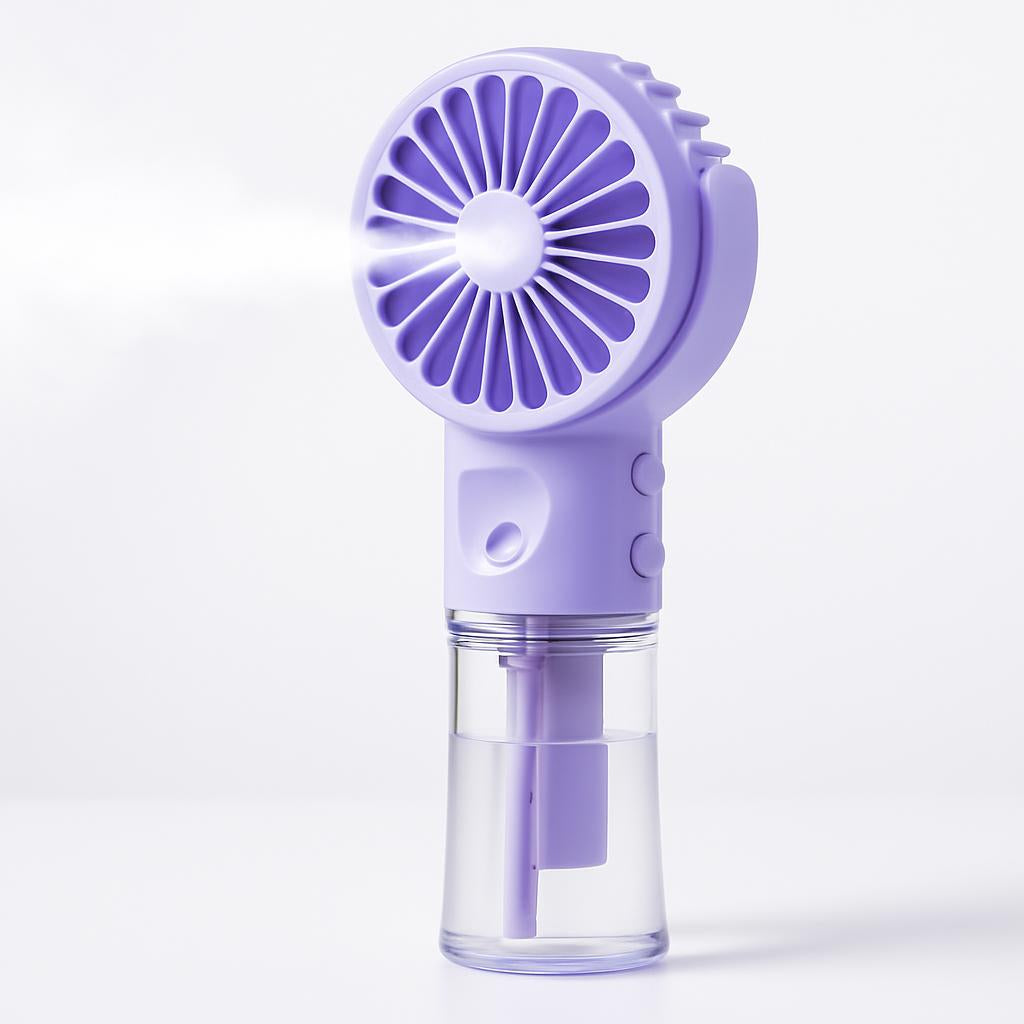 Portable Spray Fan with Misting Function for Instant Cooling